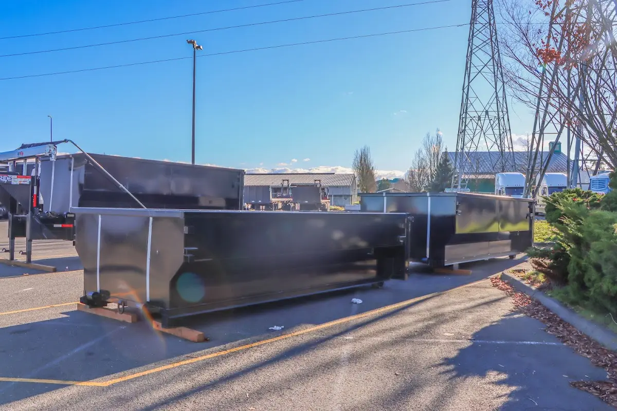 Roll-off dumpster ready for waste disposal at job site for Residential Dumpster Rental in Temescal Valley